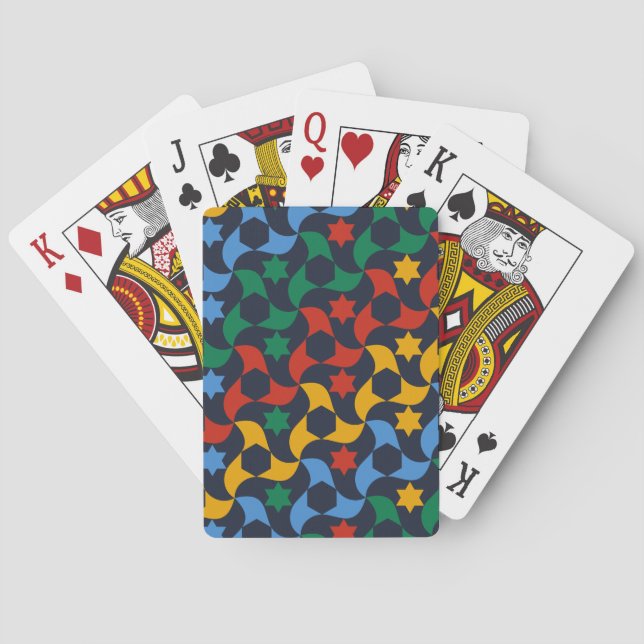 Andalusian Tiles 12 (Alhambra Palace, Granada) Playing Cards (Back)