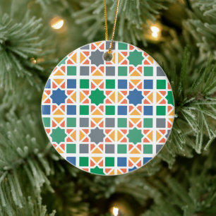 Andalusian Tiles 4 Ceramic Tree Decoration
