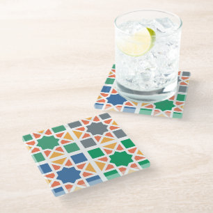 Andalusian Tiles 4 Glass Coaster