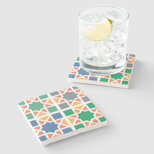 Andalusian Tiles 4 Stone Coaster (Side)