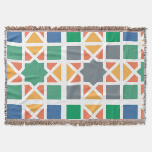 Andalusian Tiles 4 Throw Blanket