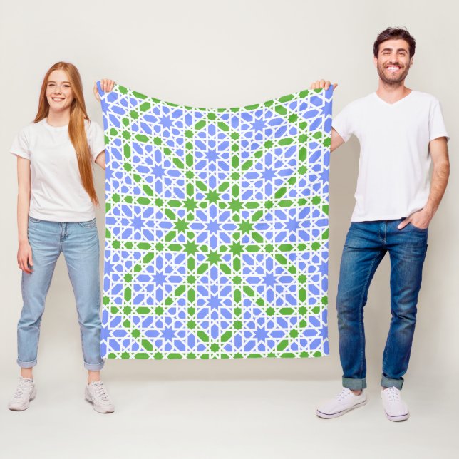 Andalusian Tiles 7 Fleece Blanket (In Situ)