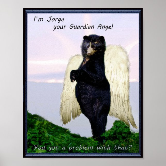 Andean Bear Guardian Angel Poster (Front)