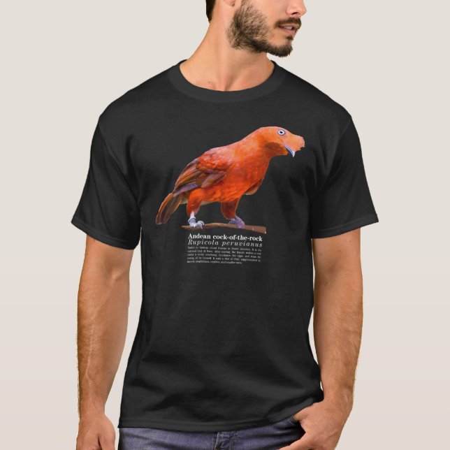 Andean cock-of-the-rock bird on the rocks Classic  T-Shirt (Front)