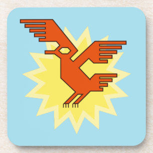 Andean Condor Bird Modern Geometric Art Coaster