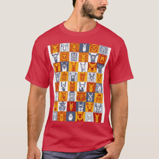 Andean Tribal and other styles Llama Face Check Ch T-Shirt