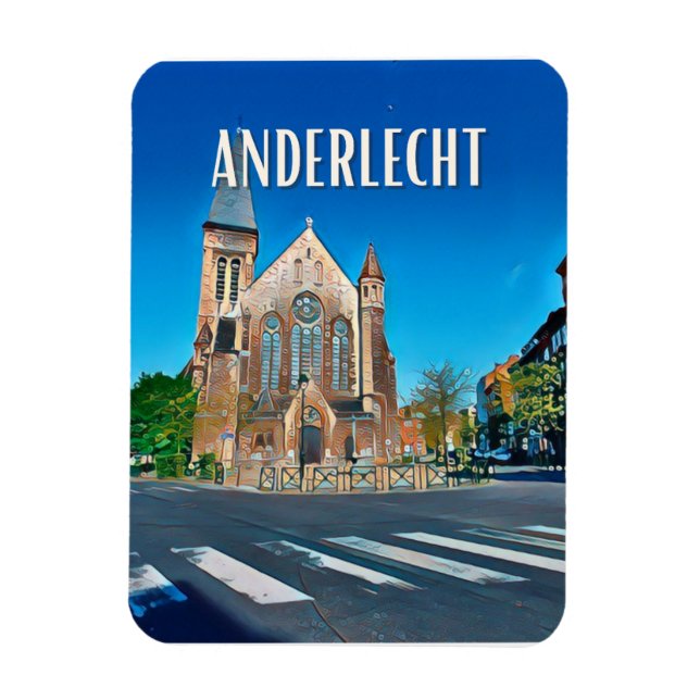 Anderlecht Belgique Photo Vintage  Magnet (Vertical)