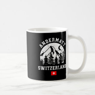 Andermatt Switzerland Ski Resort Alps Alpine Skiin Coffee Mug