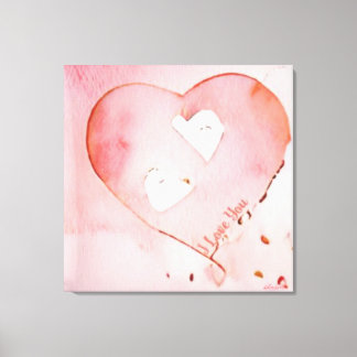 Anders Artistry – "Floating Hearts" Canvas Print