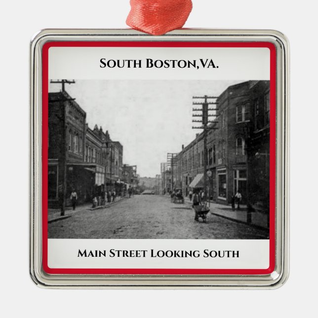 Anders Artistry*Main Street 1900*South Boston,VA.  Metal Tree Decoration (Front)
