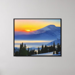 Anders Artistry* Sunrise on the mountains* Canvas Print