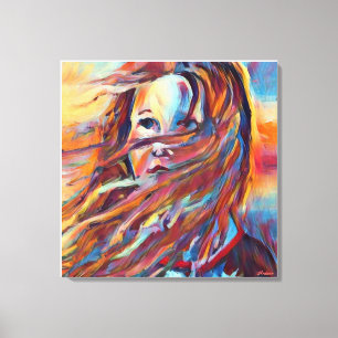 Anders Artistry* Waiting*Impressionstic Watercolor Canvas Print