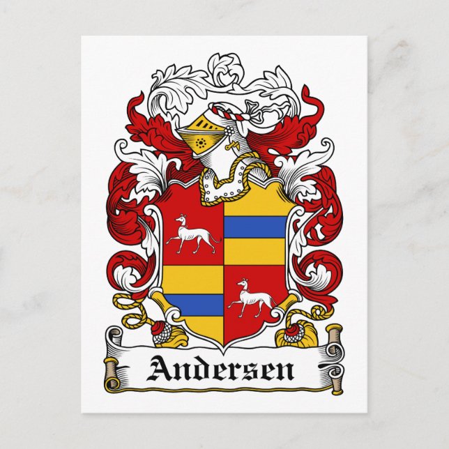 Andersen Family Crest Postcard (Front)