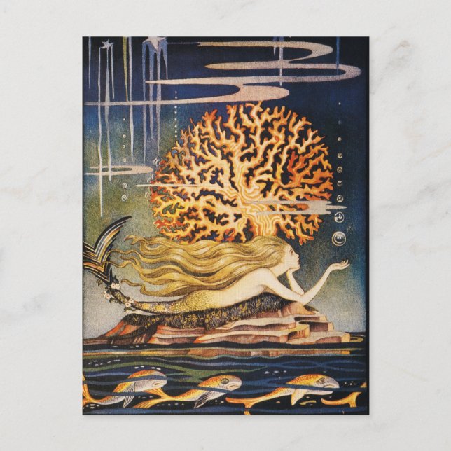 Andersen: Little Mermaid Drawing Postcard (Front)