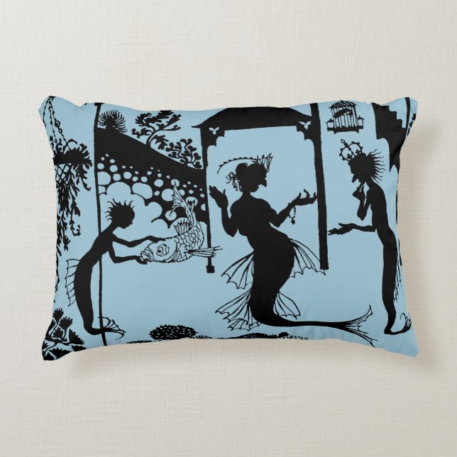 Andersen: Little Mermaid Silhouette Decorative Cushion (Front)