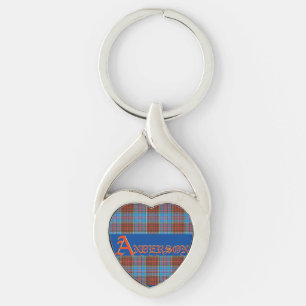 Anderson "A"  w/ Anderson Tartan  Key Ring