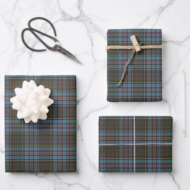 Anderson Ancient  Original Scottish Clan Tartan  W Wrapping Paper Sheet (Front)
