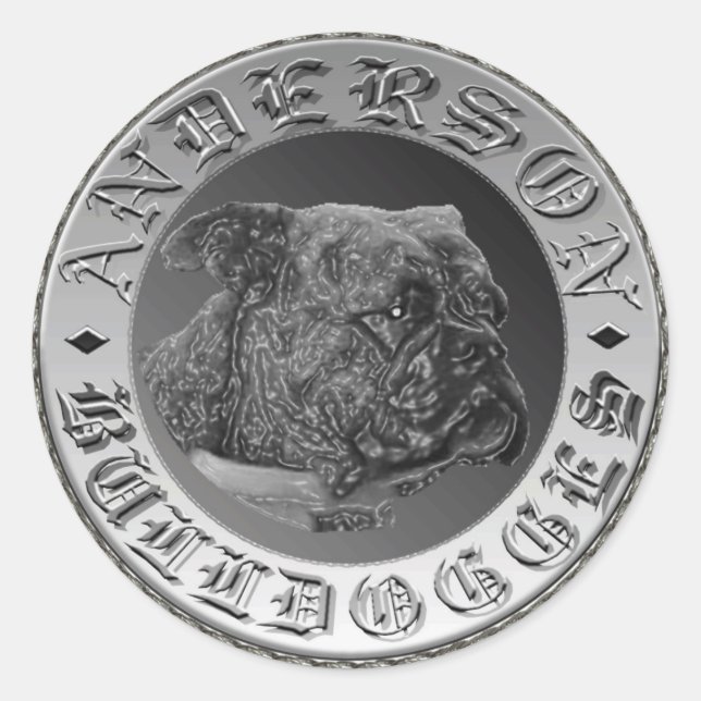 Anderson Bulldogges Sticker/Decal Classic Round Sticker (Front)