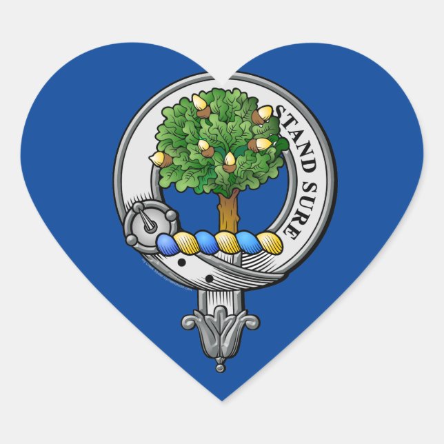 Anderson Clan Badge Heart Sticker (Front)