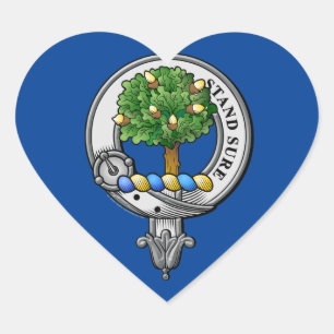 Anderson Clan Badge Heart Sticker