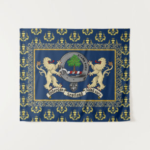 Anderson Clan Badge & Motto w/Lions Tapestry