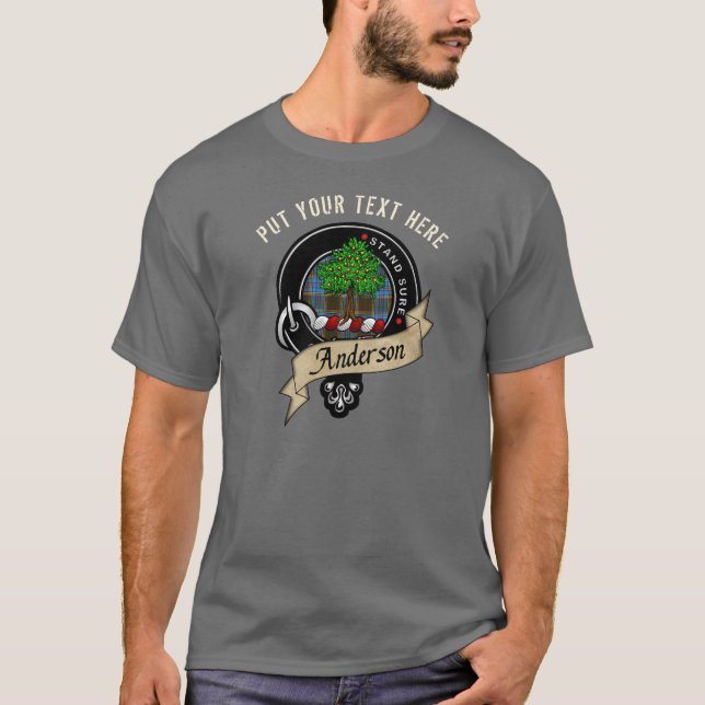 Anderson Clan Badge Personalised T-Shirt (Front)