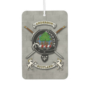 Anderson Clan Badge & Swords Car Air Freshener