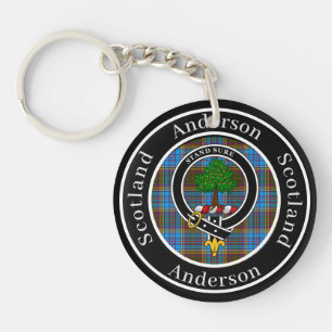Anderson Clan Badge & Tartan Acrylic Key Ring