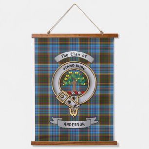 Anderson Clan Badge & Tartan    Hanging Tapestry