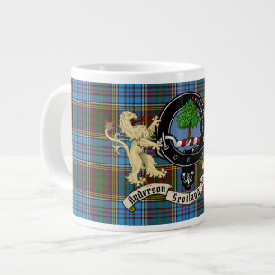 Anderson Clan Badge & Tartan  Large Coffee Mug