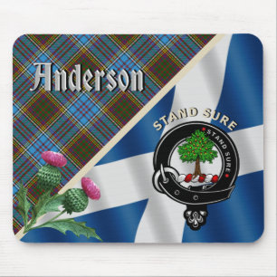 Anderson Clan Badge & Tartan Mouse Pad