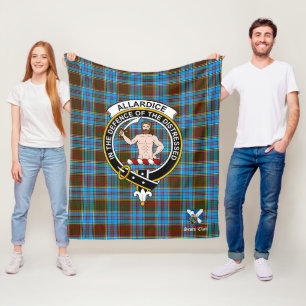 Anderson Clan Badge Tartan Plaid Fleece Blanket