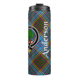 Anderson Clan Badge & Tartan Thermal Tumbler