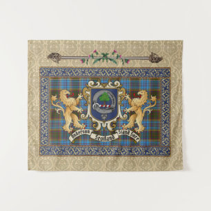 Anderson Clan Badge & Tartan w/Lions Tapestry