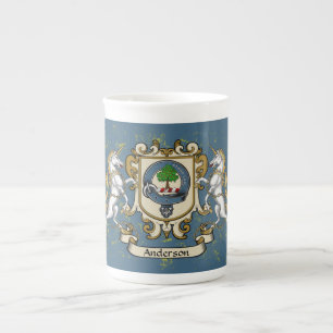 Anderson Clan Badge w/Unicorn Bone China Mug