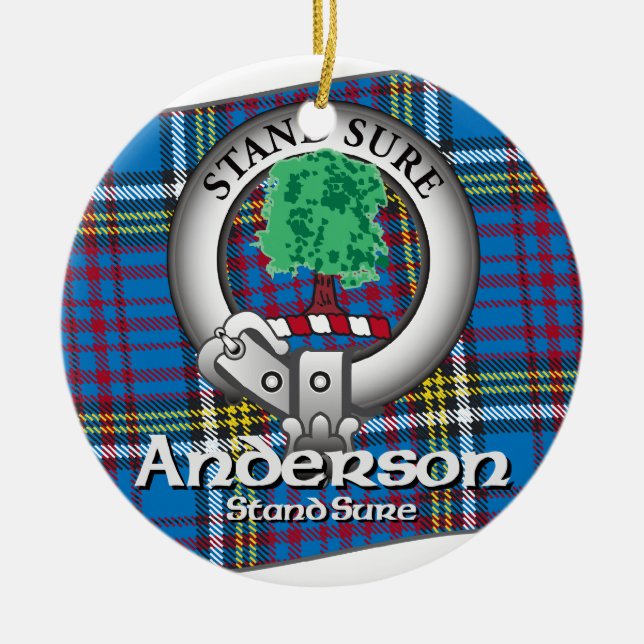 Anderson Clan Ceramic Tree Decoration (Front)