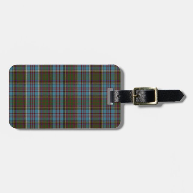 Anderson Clan Family Tartan Luggage Tag (Front Horizontal)