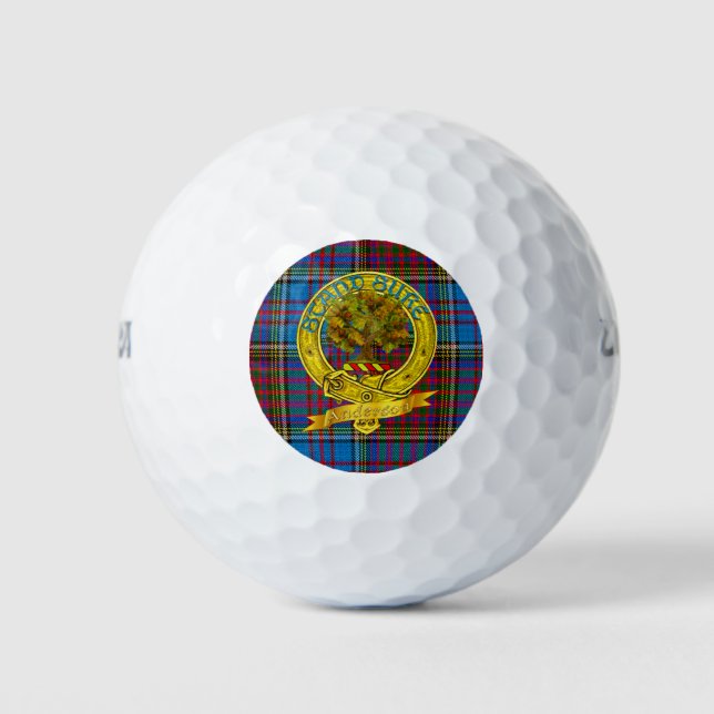 Anderson Clan Motif 4 Golf Balls (Front)