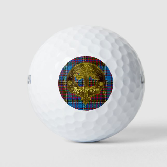 Anderson Clan Motif 5 Golf Balls (Front)