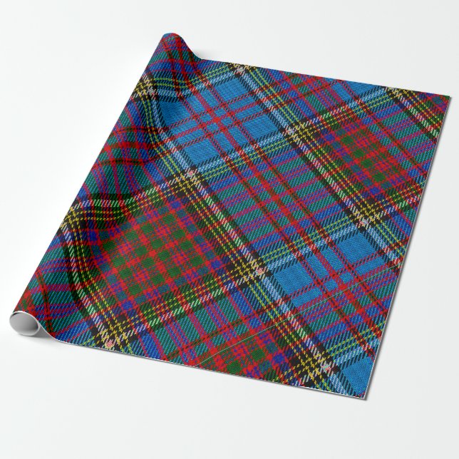 Anderson Clan Tartan (Diagonal) Wrapping Paper (Unrolled)