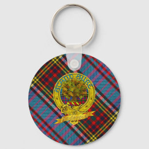 Anderson Clan Tartan & Motif Key Ring