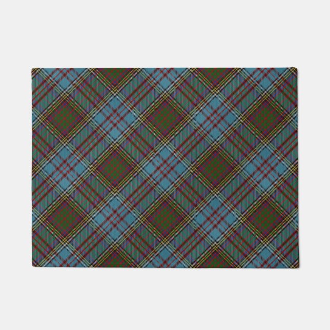 Anderson Clan Tartan Plaid Pattern Scottish Doormat (Front)