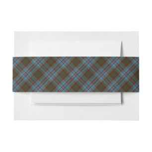 Anderson Clan Tartan Plaid Pattern Scottish Invitation Belly Band
