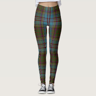 Anderson Clan Tartan Plaid Pattern Scottish Leggings