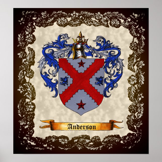 Anderson Coat of Arms Poster (Front)