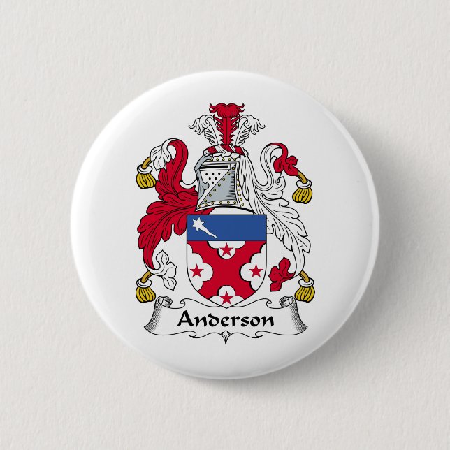 Anderson Family Crest 6 Cm Round Badge (Front)