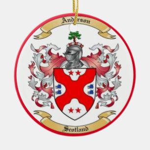 Anderson Family Crest*  Ceramic Tree Decoration