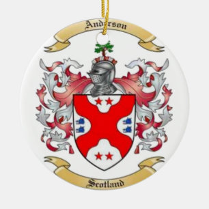 Anderson Family Crest*  Ceramic Tree Decoration