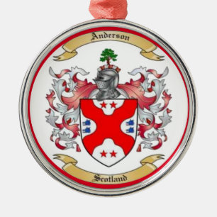 Anderson Family Crest*   Metal Tree Decoration