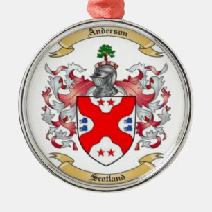 Anderson Family Crest* Metal Tree Decoration